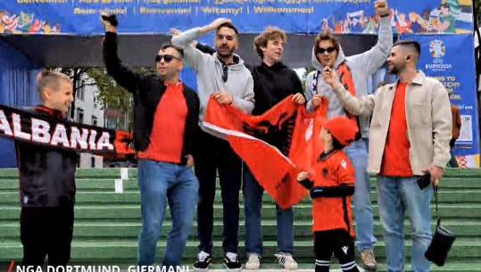 ‘Jemi shqiptarë! Jemi shqiptarë Ole! Ole!’ Tifozat kuq e zi këndojnë në Dortmund 