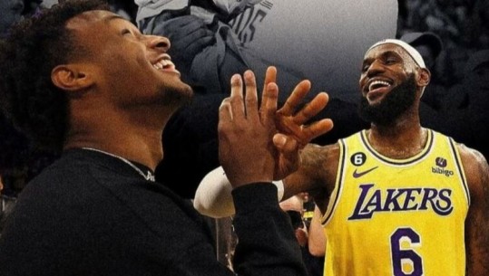 Shkruhet historia në NBA, LeBron James dhe djali i tij Bronny bëhen shokë skuadre