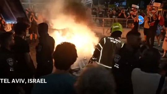 Lufta Izrael-Hamas/ Polemika mbi dhunën e policisë kundër protestuesve ndaj Netanyahut