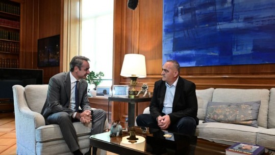 Beleri në Athinë, takohet me kryeministrin Mitsotakis (VIDEO)