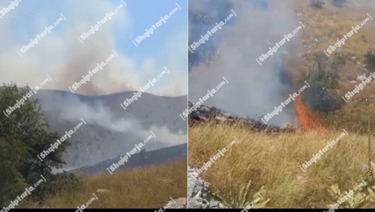 Gjirokastër/ Zjarr në malin e Sopotit, zjarrfikësit në ‘luftë’ për shuarjen e flakëve