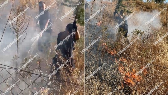Zjarr në një parcelë në Lazarat, shoqërohet në polici zjarrëvënësi 