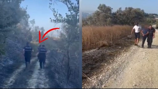 Zjarret në Golem dhe Rrogozhinë, vihen në pranga dy piromanët! Shikoni momentin kur policët ndjekin me vrap njërin prej autorëve (VIDEO)