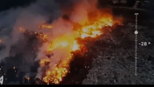 PAMJET ME DRON/ Zjarri tek fusha e mbetjeve ka vijuar gjithë natën, edhe ushtria shkon në Vlorë
