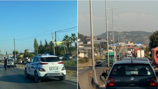PAMJE/ Aksidenti i vogël që bllokoi qarkullimin e mjeteve në Tiranë-Durrës! 8 km radhë nga Maminasi deri pranë mbikalimit të Kasharit