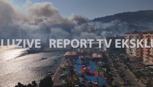 Ekskluzive/ Report Tv sjell pamjet me dron të zjarrit dramatik në Shëngjin