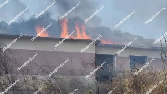 Fier/ Shuhet zjarri pranë ish-repartit ushtarak, u dëgjuan dhe shpërthime municionesh (VIDEO)