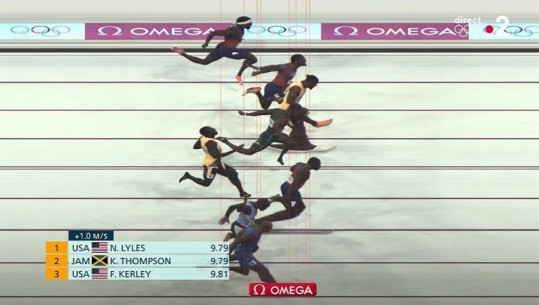 Paris 2024/ Fotofinishi i çmendur në garën e 100 metrave, këmba e xhamajkanit kaloi e para finishin! Pse fitorja iu dha amerikanit
