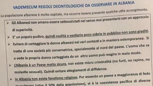 Rregullorja për policët italianë në qendrat e emigrantëve: Mos flirtoni me gratë dhe kujdes se si flisni, pasi shqiptarët dinë të gjithë italisht!