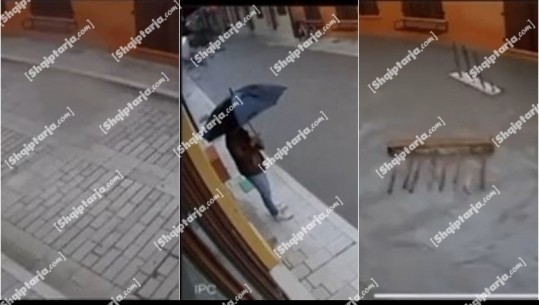 VIDEO/ Si erdhi përmbytja në Vlorë, momenti kur zona historike mbushet plot me ujë! Tavolinat e karriget 'lundrojnë' si varka