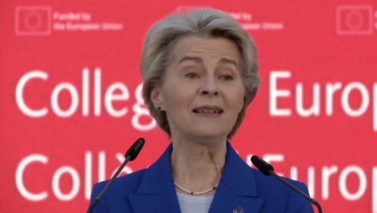 Von der Leyen studentëve të Kolegjit të Europës: Shijojeni Tiranën, këtë qytet të mrekullueshëm! Jo vetëm do mësoni, por do e jetoni Europën