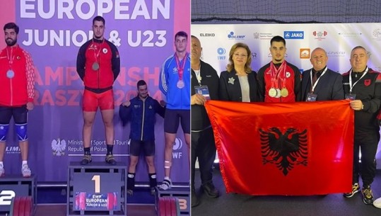 VIDEO/ Ertjan Kofsha 'lahet në ar', peshëngritësi shqiptar merr tre medalje! Shpallet nënkampion Evrope në Poloni