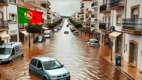 Reshje të dendura shiu, përmbytet jugu i Portugalisë, uji 'pushton' rrugët dhe shtëpitë! Shkaktohen dëme materiale (VIDEO)