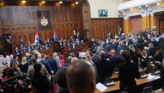 Plas grushti mes deputetëve në Parlamentin serb