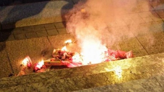 Festa e 28 Nëntorit/ Paraburgim për shqiptarët që dogjën flamurin e Maqedonisë! BDI: Të dorëhiqet ministri i Brendshëm