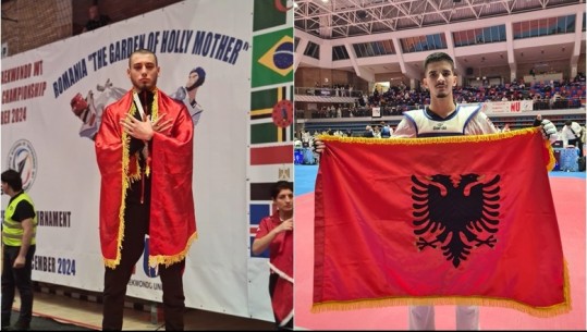 Shqipëria 'lahet në ar', Ernest Merdanaj dhe Ibrahim Hidri fitojnë në Kampionatin Ballkanik të taekwondosë në Rumani