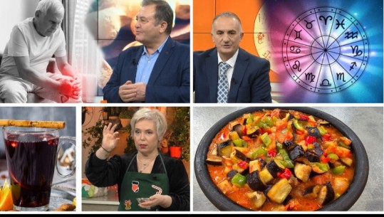 Emisioni i plotë ‘Rreze Dielli’, 16 Dhjetor 2024 – Receta/ Horoskopi javor nga Jorgo Pulla/ Dhimbjet e gjurit, trajtimi natyral