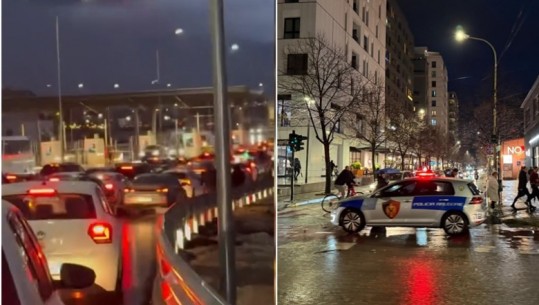 Të çash trafikun në Tiranë, 'mision i pamundur'!  'Paralizohen' rrugët, radhë të gjata mjetesh edhe në autostradën Thumanë -Kashar (VIDEO)