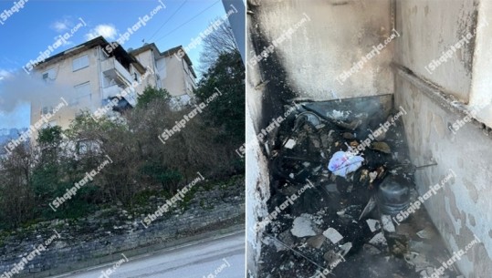 Gjirokastër/ Banesa përfshihet nga zjarri, shkak një defekt në bombulën e gazit! Shpëtojnë mrekullisht familjarët 