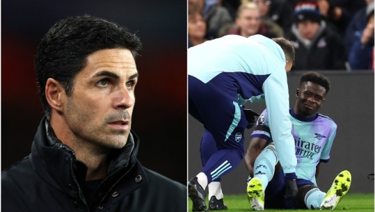 Shtohen telashet te Arsenal, Mikel Arteta: Saka mungon gjatë