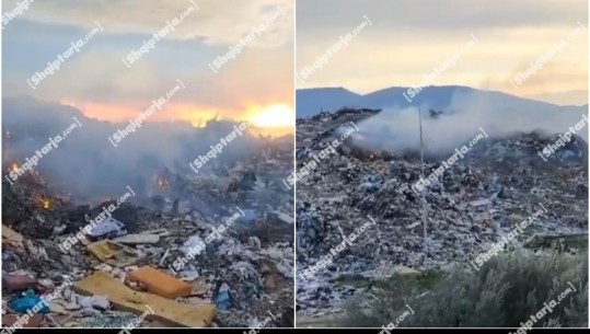 Vlorë/ Fusha e mbetjeve përfshihet përsëri nga flakët, zjarrfikësit drejt vendngjarjes!