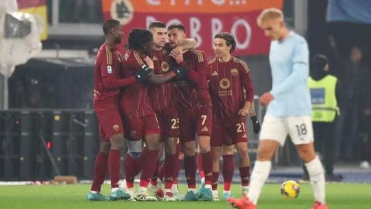 VIDEO/ Roma fiton 2-0 derbin kundër Lazios, futbollistët përleshen në 'Olimpico'