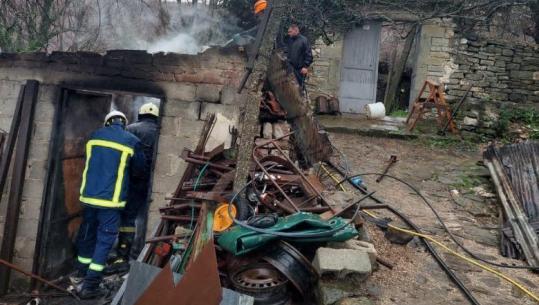 Gjirokastër/ Zjarri shkrumbon magazinën, ikën dëm edhe 1 ton raki, shkak dyshohet shkëndija elektrike