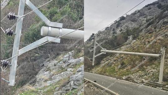 Lezhë/ Prag-tragjedie në Torovicë, shkëmbi këput shtyllën elektrike, shpëton për mrekulli shoferi! (VIDEO)