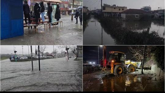 Shiu përmbyt Durrësin/ Situatë problematike në Shkozet e rruga 'Bisht Kamza'! 40 shtëpi nën ujë, shpëtohen 4 fëmijë të bllokuar në furgonin e shkollës (VIDEO + FOTO)