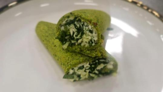 Krepa me brumë thjerrëzash dhe spinaq nga zonja Albana