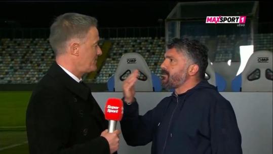 VIDEO/ Gattuso s’ndryshon kurrë, ndërpret emisionin dhe bën sherr me analistin: Je njeri i keq