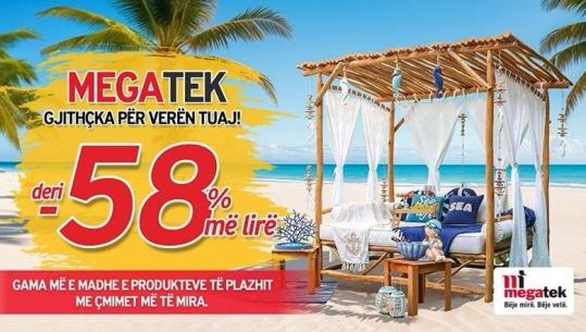 Sezoni veror nis me super oferta për produktet e plazhit në Megatek, ulje deri në 58%