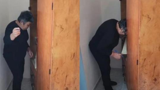 VIDEOLAJM/ Dollapi i vjetër i rrobave kthehet në dhomën e fshehtë të votimit në Lushnjë