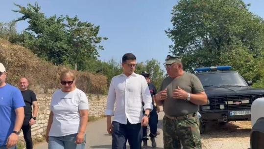  Zjarret/ Ministri Vengu dhe prefektja e Beratit Valbona Zylyftari monitorojnë situatën nga afër në Mbreshtan dhe Paftal
