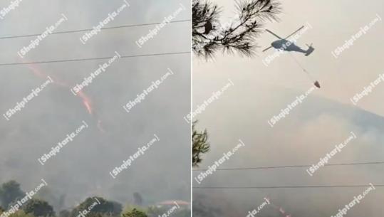 Zjarri në Dhivër të Finiqit/ Helikopteri në ‘luftë’ me flakët, policia evakuon banorët e fshatit Cerkovicë (VIDEO)