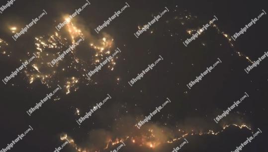 Zjarret/ Pamjet me dron gjatë natës të flakëve në fshatrat Xath e Flet të Fushë Arrëzit, banorët ende të evakuuar (VIDEO)