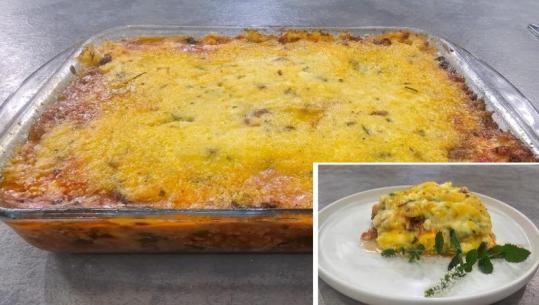 Patëllxhanë furre me pure patate dhe kimë nga zonja Albana