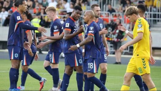 VIDEO/ Holanda fiton 2-3 në Lituani, merr kryesimin e Grupit G kualifikues