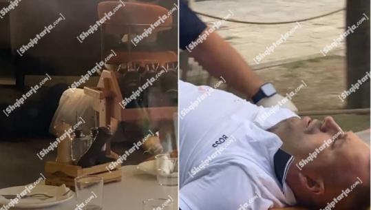 VIDEO/ Shënjestra e atentatit në Shkodër, pamjet e Erogen Brajoviçit i plagosur brenda në lokal! Momenti kur transportohet për në ambulancë