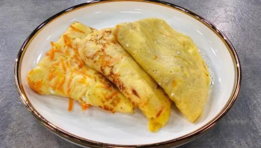 Krepa me karrotë të mbushura me gjizë dhe erëza nga zonja Albana