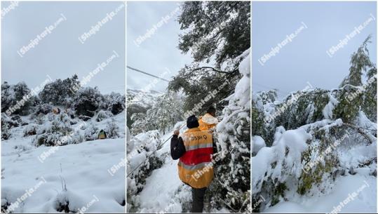 Bora dhe erërat e forta dëmtojnë rrjetin elektrik në Kukës, shkëputet energjia për 20 familje në fshatin e thellë Turaj (VIDEO)