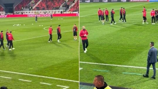VIDEO/ Atmosferë e vakët në 'Duboçica', futbollistët e Kombëtares prekin fushën e stadiumit
