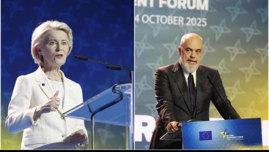 Forumi i Investimeve në Tiranë! Von der Leyen: Projekte me vlerë 4 mld euro për Ballkanin! Do ndërtojmë fabrika të AI! Rama: Rajoni ynë, jo oborri i pasmë i BE