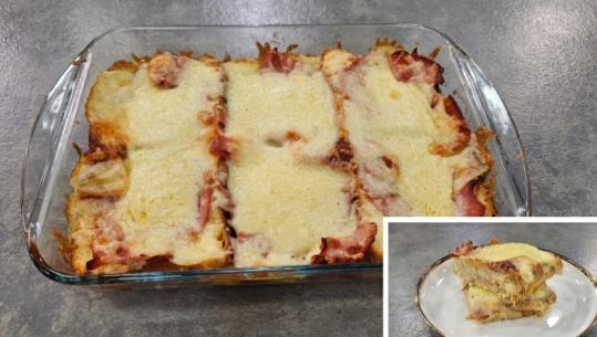 Bukë me vezë dhe proshutë në furrë nga zonja Albana