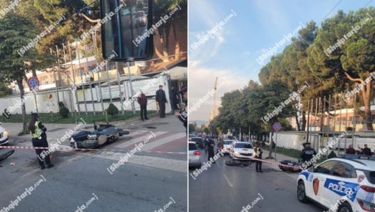 Përplasen dy motorë në Tiranë, plagosen drejtuesit dhe dërgohen në spital 