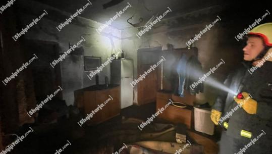 Banesa e shkrumbuar totalisht nga flakët, Report Tv siguron pamje nga shtëpia e djegur në Maliq! Familja Azisllari në kushte të vështira eknomike (VIDEO)