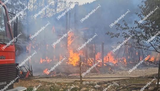Digjet banesa prej druri e agroturizmit në Ersekë, zjarri u ndez gabimisht nga pronarja