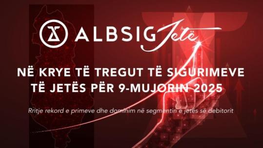 ALBSIG Jetë në krye të tregut të sigurimeve të jetës për 9-mujorin 2025