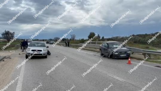 Aksident i trefishtë në aksin Levan - Tepelenë, një i plagosur (VIDEO)