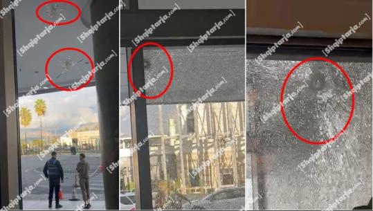 Atentati pranë aeroportit të Rinasit, plumbat kapën edhe xhamat e hotelit! Report Tv sjell pamjet